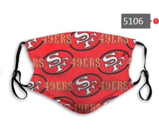 2020 NFL San Francisco 49ers #3 Dust mask with filter->nfl dust mask->Sports Accessory